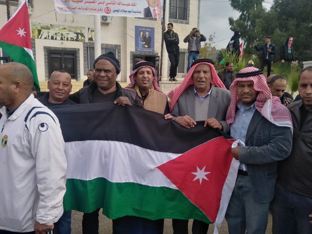 وقفات شعبية في لواء الاغوار الشمالية. دعما لمواقف لملك ورفضا لدعوات التهجير.